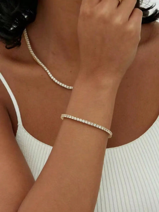 Elegant Sequined Shiny Tennis Bracelet for Women, Exquisite and Fashionable Luxury Hip-Hop Bracelet, Gorgeous Matching Jewelry as a Birthday Gift for Women and Girls, Suitable for Summer, Valentine&