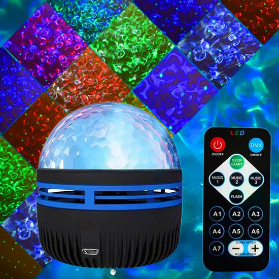 LED Starry Galaxy Projector Light RGB Smart Remote Control Star Aurora Lamp KTV USB for Home Room Camping Wedding Decorations