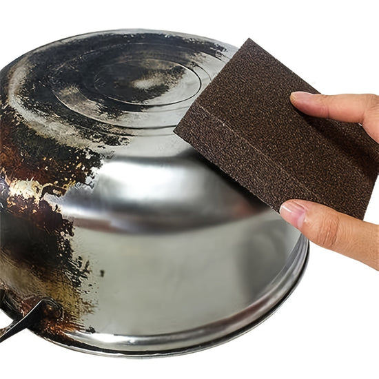 1/3/6/9pcs, Emery Magic Wipe, Pot Bottom Cleaning Descaling Sponge, Pot Sponge Brush, Iron Rust Removal Sponge, Dishwashing Sponge Block, Scouring Pads, Power Decontamination, Cleaning Supplies, Cleaning Tool, Back To School