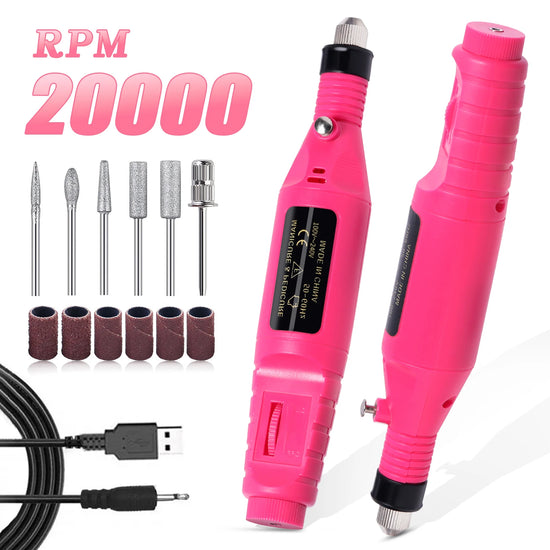 Nail Sander Set Electric Nail Drill Machine Grinding Equipment Milling Cutter For Manicure Pedicure Strong Polishing Tools