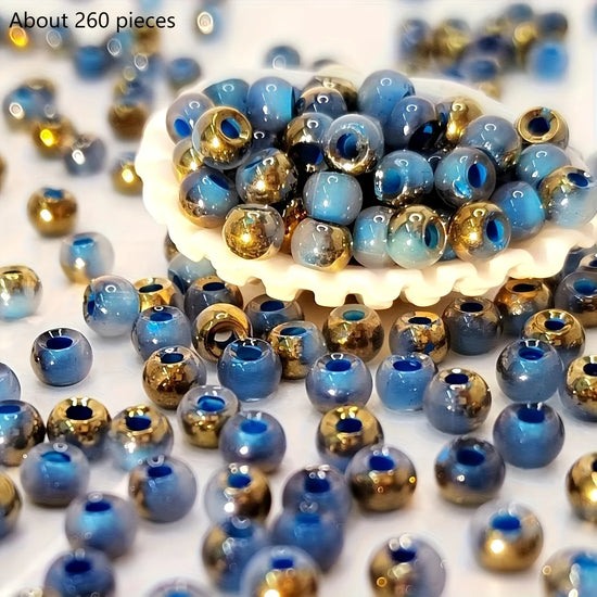 DIY Handmade Jewelry Materials with Round Beads, Colorful Beading, Accessories for Making Bracelets, Earrings and Necklaces