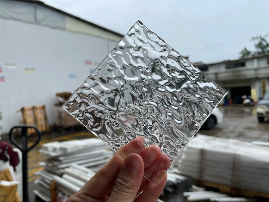 5MM PMMA Acrylic Board ClearTransparent Wave Ripple Surface Sheet Plexiglass For Painting/Jewel Display/Advertising/DIY Projects