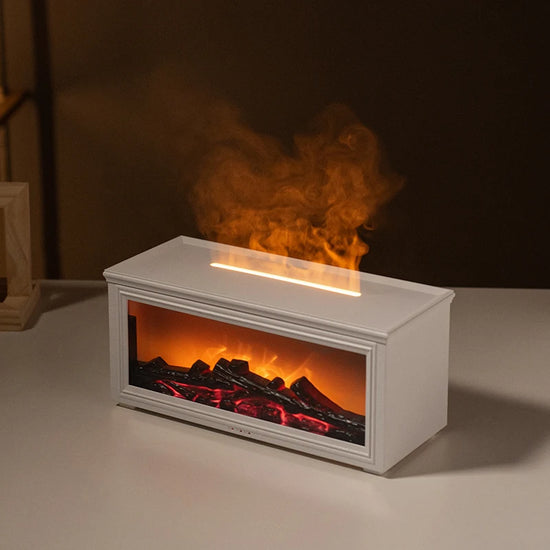 7 colors of essential oil fireplace diffuser mini flame aromatherapy fireplace humidifier aromatherapy oil diffuser