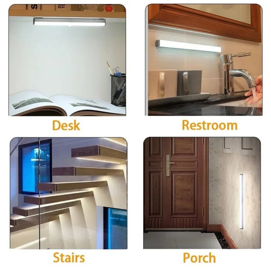Rechargeable Motion Sensor Night Light Wireless LED Lamp For Kitchen Cabinet Wardrobe Stair Backlight Closet Lighting