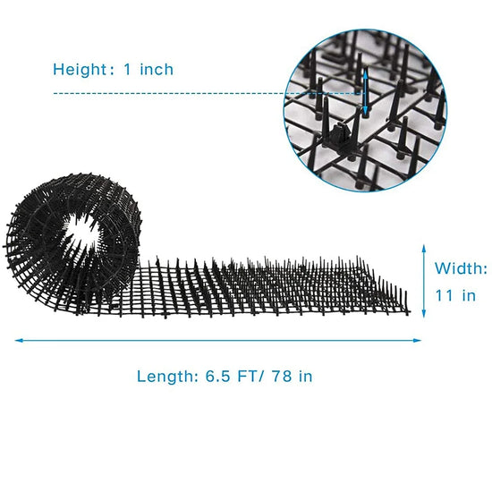 2M Dog Cat Scat Mat Animal Deterrent Repellent Plastic Scarer-Spike Tool Polypropylene Anti Cat Mat Household Garden Tools