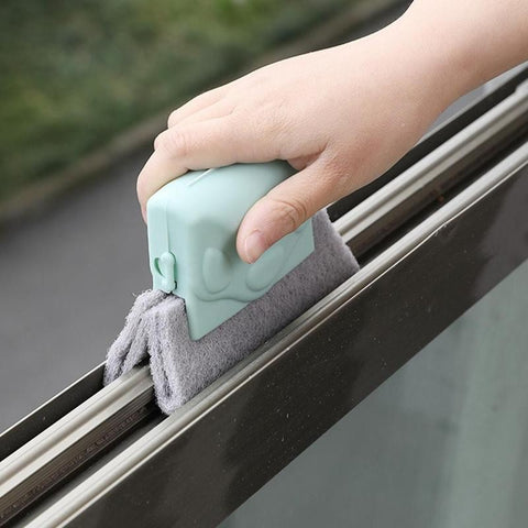 Creative Window Groove Cleaning Cloth Window Slot Brush Cleaner Tool