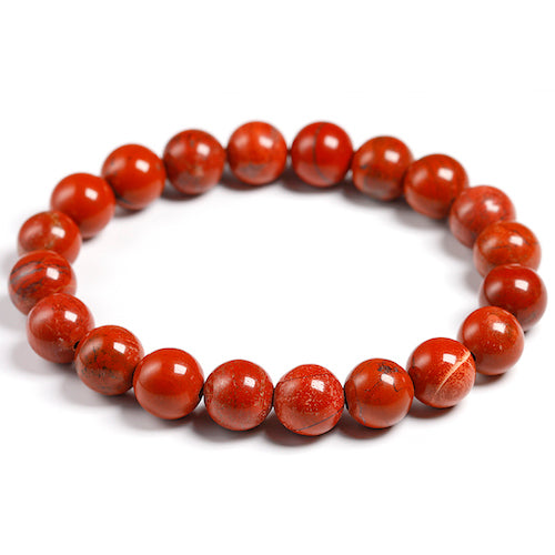 Natural Genuine Red Jasper Round Semi-precious Stones Beads 6 8 10 MM Bracelets